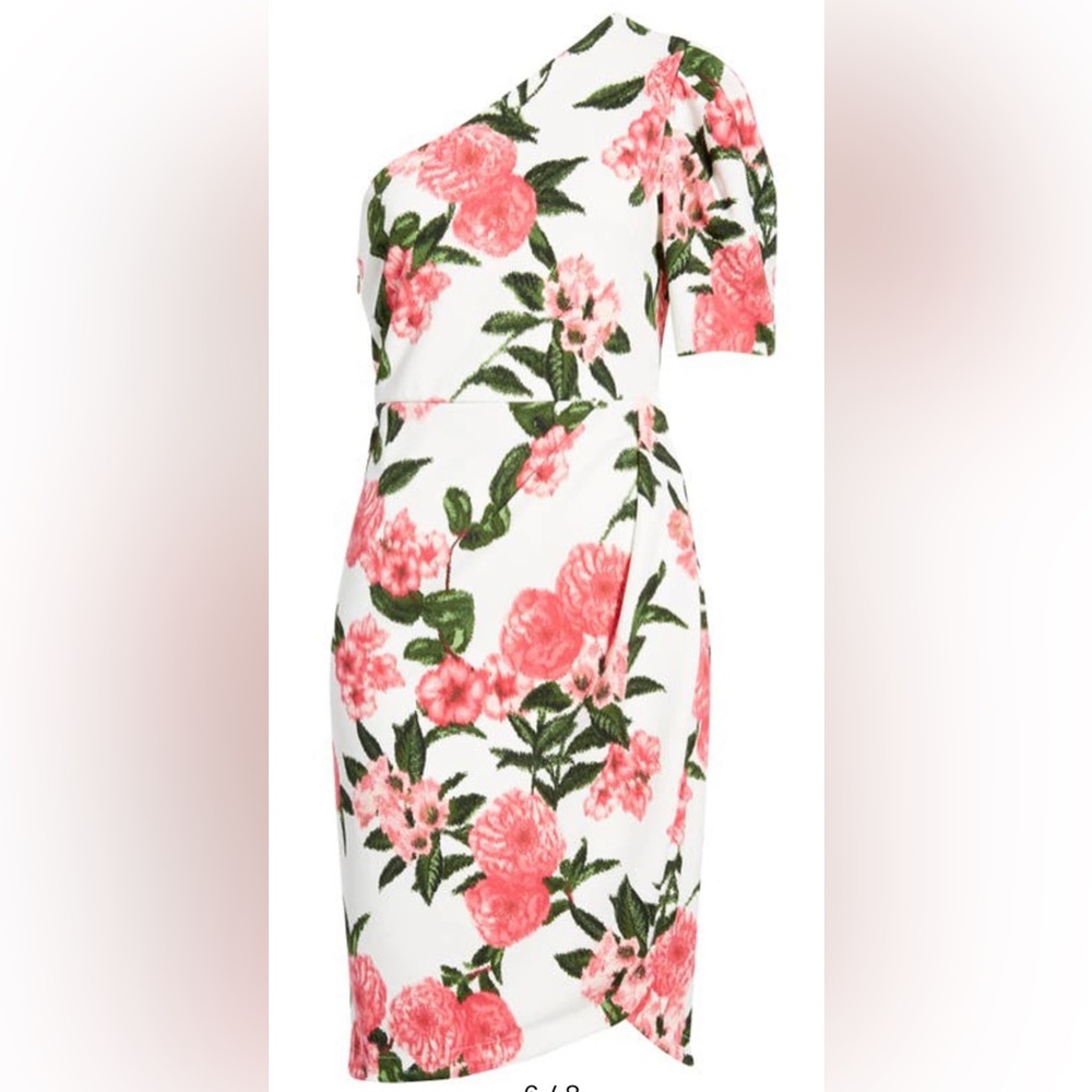 Floral Print One-Shoulder Dress by CHELSEA28 size small NWT